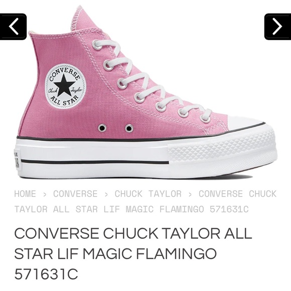 Converse Chuck Taylor All Star Lift High Sneakers in Magic Flamingo - Picture 1 of 9